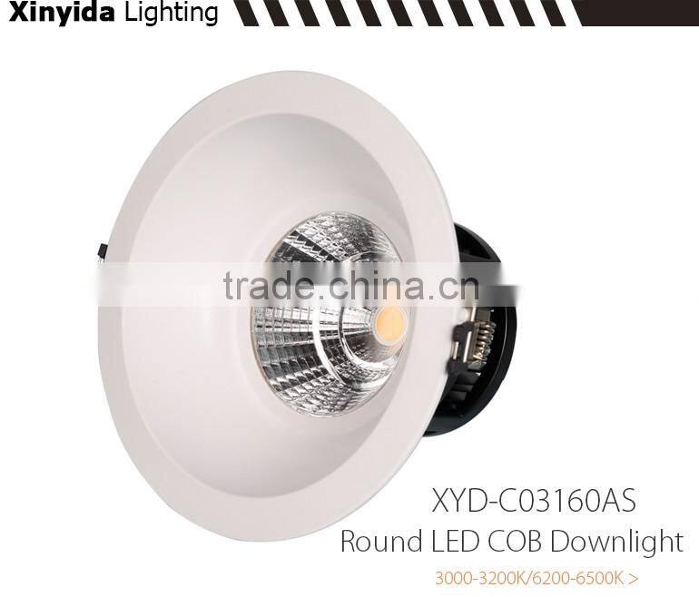 Hot selling long life Supermarket COB 12w ip65 led downlight