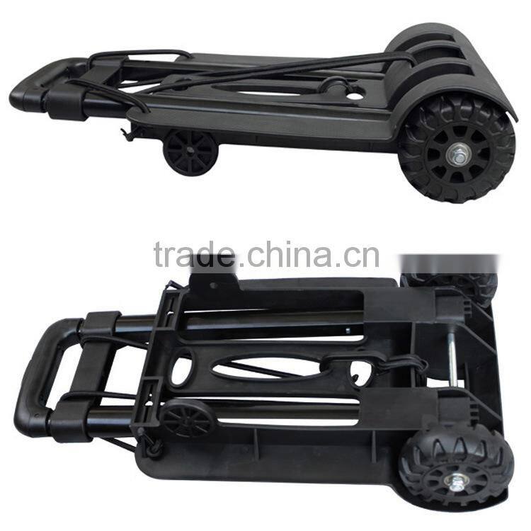Lightweight luggage metal folding cart /Portable folding shopping luggage trolley/Multi-function telescopic folded shopping cart