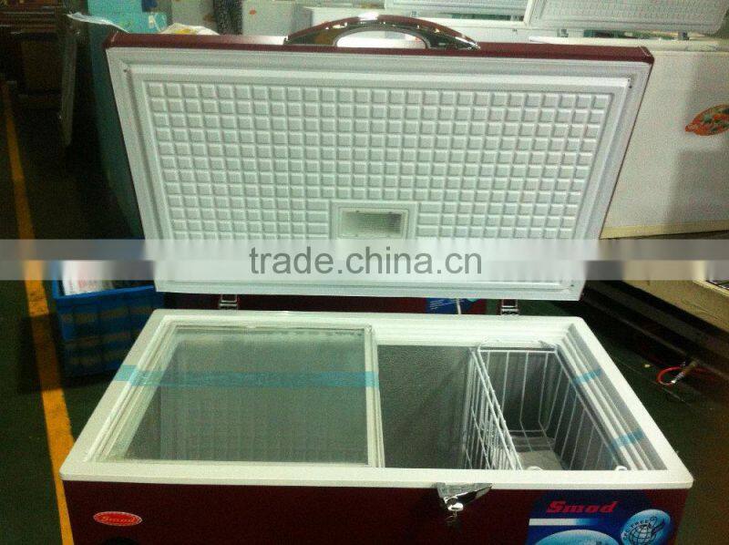 Single top open door chest freezer 200L