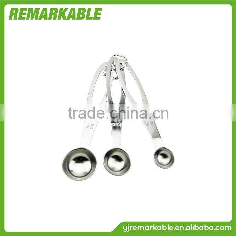FDA/LFGB 3pcs Wholesale Custom Stainless Steel Measuring Spoon Set