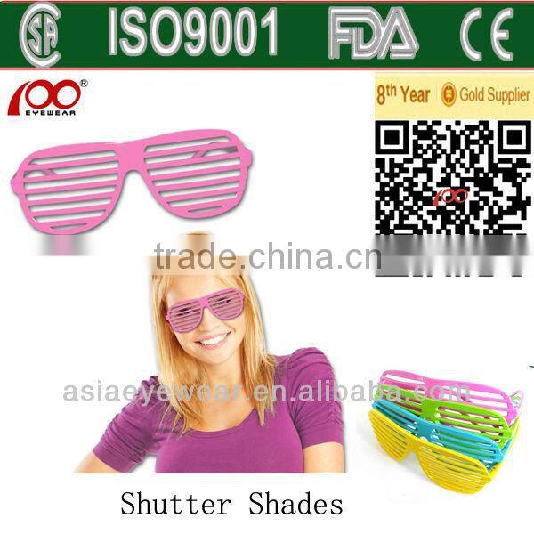 Blue shutter glasses party glasses cheap party glasses sunglasses with blinds SLOTTED EYEGLASSES