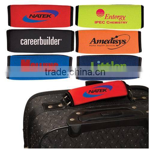 top quality customerized promotion logo neoprene luggage handle wrap