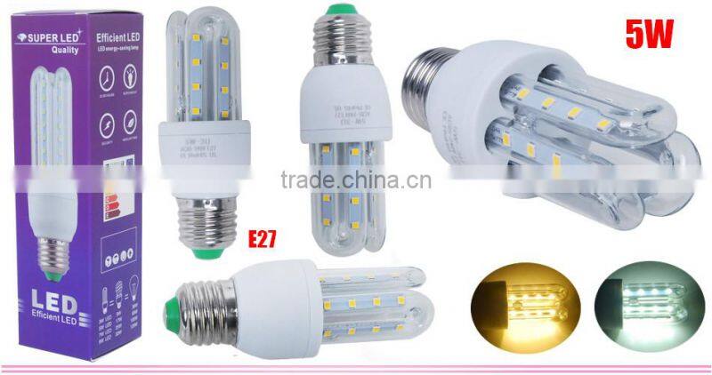 2016 hot sale SMD2835 3U E27 5W LED energy bulb