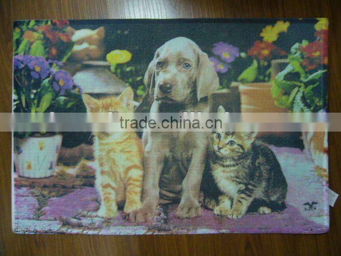 animal design transfer printed door mat