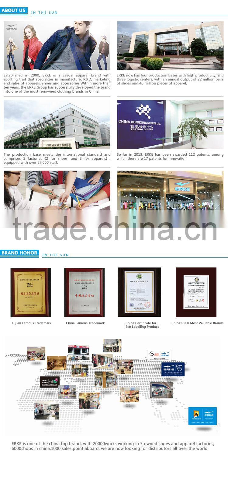 ERKE 2014 classical womens skate shoes lace up flat sole casual shoes for lady pu upper rubber MD outsole