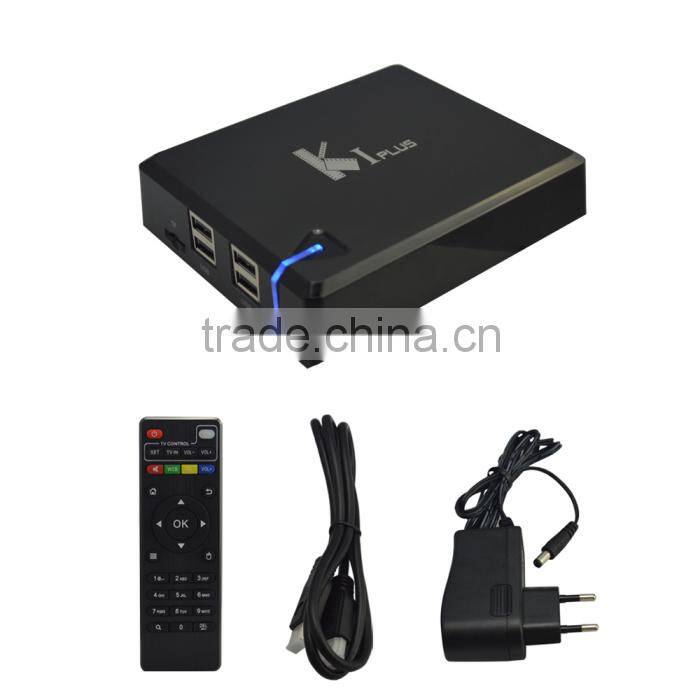 No monthly payment K1 Plus Amlogic S905 with DVB T2/S2 hot selling 2016 Android STB /DVB/tv box quad core 5.1 OS