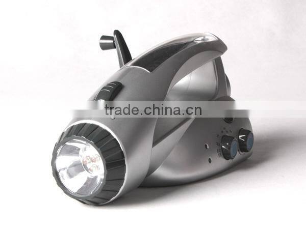 Hand Crank AM FM Radio Flashlight with Cellphone Charger(F-1713-T)