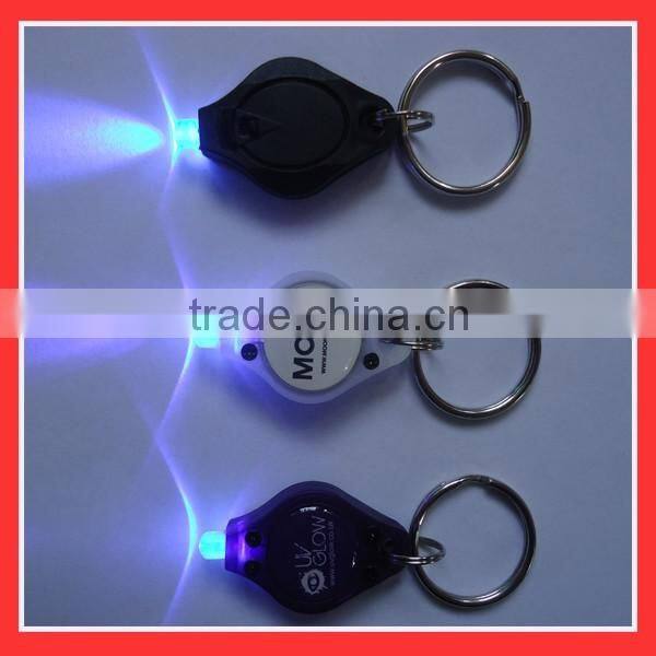 cheapest uv led light keychain,led light up keychain light