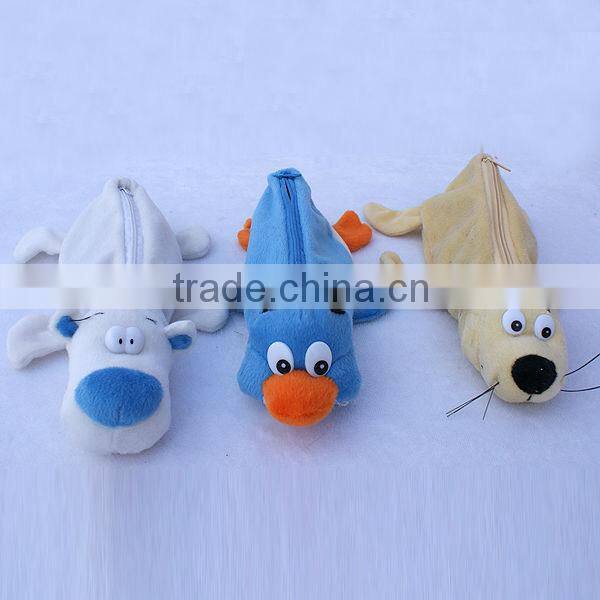 Fashion animal shape plush pencil case