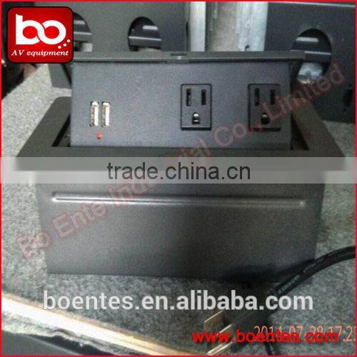 Office Tabletop Pop Up USB Hub with US power & 2* USB charger