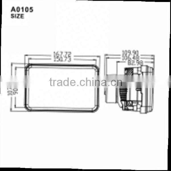 High efficiency waterproof 4x6 inch high low beam jeep led headlights 45W for motorcycle