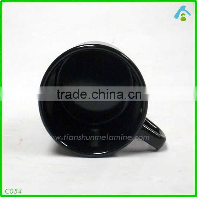 Black style melamine cup with holdle, popular in 2016
