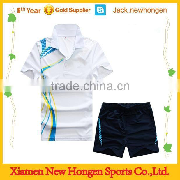 Print any logo badminton uniforms/badminton jerseys/badminton wears