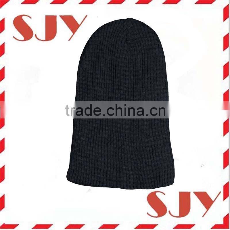100%Cotton Blank Wholesale Knit Long Slouchy Beanie Hat