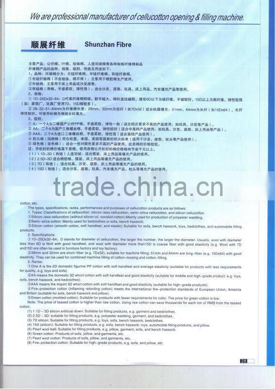 Recyled polyester staple fiber/two-dimensional/three-dimensional Korea cotton