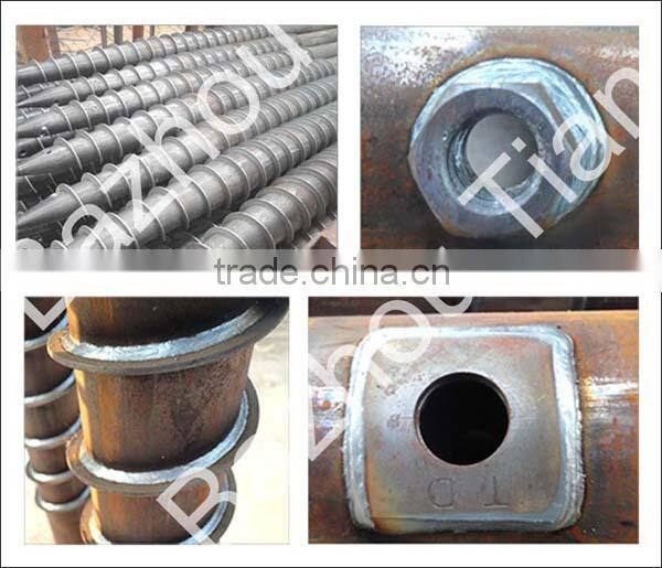 ground helix pile for foundations