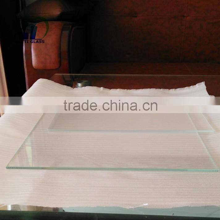 High transmittance ultra clear PV cell cover glass tempered and size customized