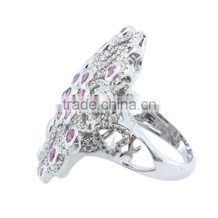 zirconia jewellery 925 CZ fashion ring zirconia mirco pave ring