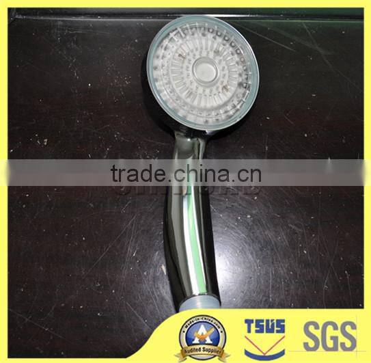 7 Colors RGB LED Light Colorful Romantic Shower Head Glow Rain Home Bathroom 8"