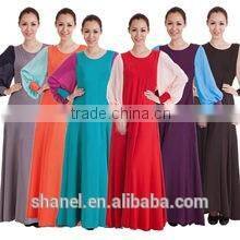 latest design muslim women long tops blouse islamic clothing Malaysia chiffon tops