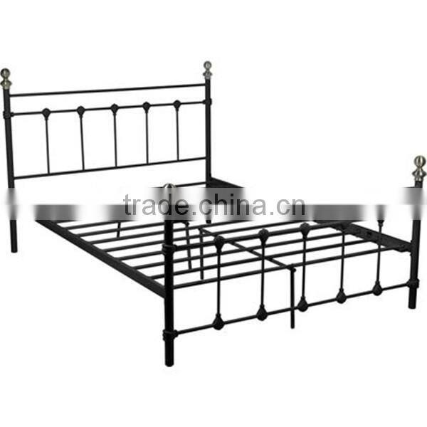 European style bed with brass
