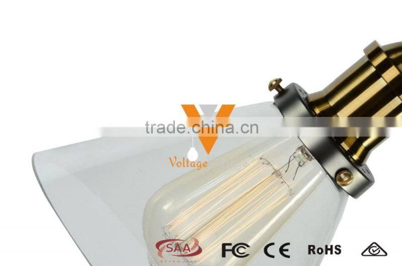 China Supplier Vintage Pendant Lamp Modern Glass Funnel Track Light Industrial Hanging Lamp