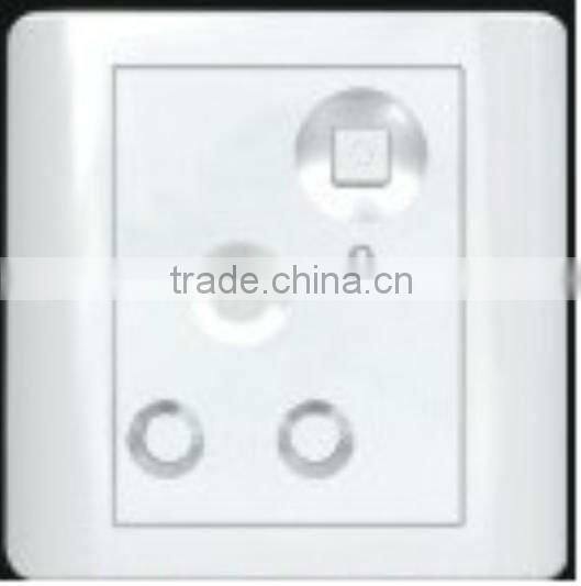 13A 2Gang 2pole switched socket with LED CXA13002 wall switch with led