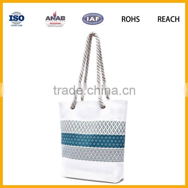 New Trendy Canvas Printed Pattern Ladies Bag Tote Bag Handbag