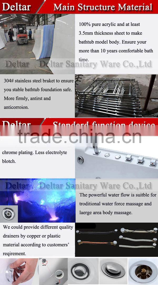 1600mm bigl Square Bathtub, China made shallow bathtub , freestanding square bathtub