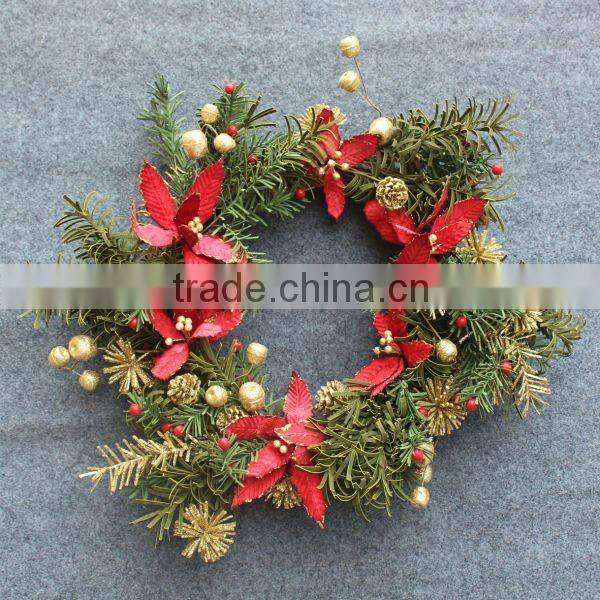 Decorative Chistmas Pinecone Wreaths / Artificial Flower Wreaths