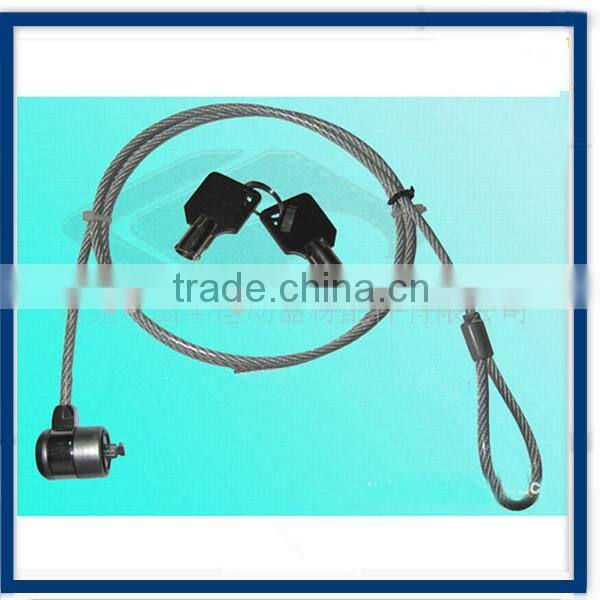 Keyed laptop lock with zinc alloy rotating lock head