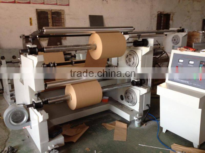 Horizonal type PVC PE BOPP film roll slitting machine