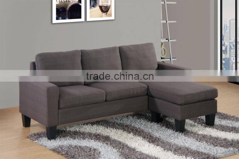 Small modern fabric corner sofa L shape sofa living room fabric sofa