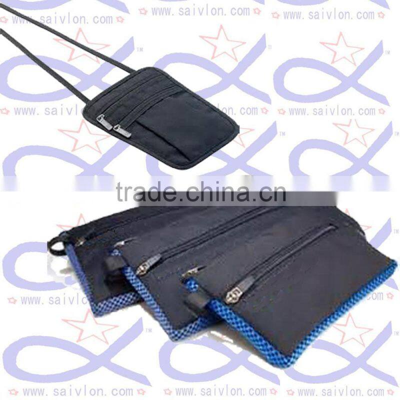 Customize Neck Strap pouch / Polyester zipper pouch