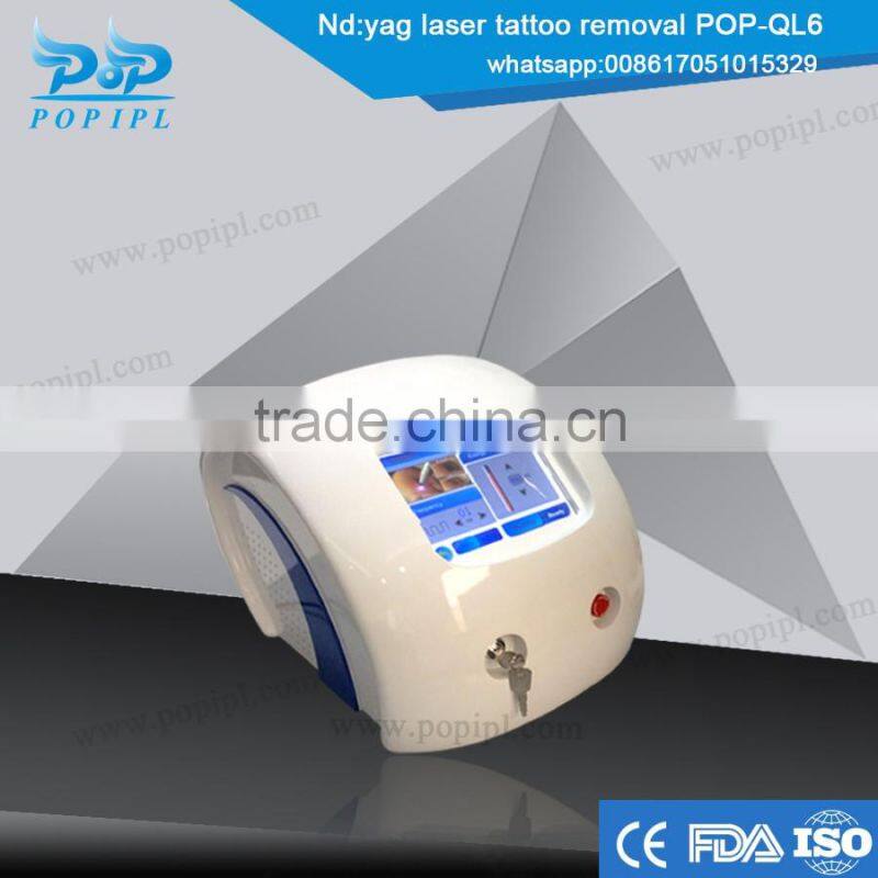 big hot all colors tattoo removal 1064 & 532 nd yag laser POP-QL6