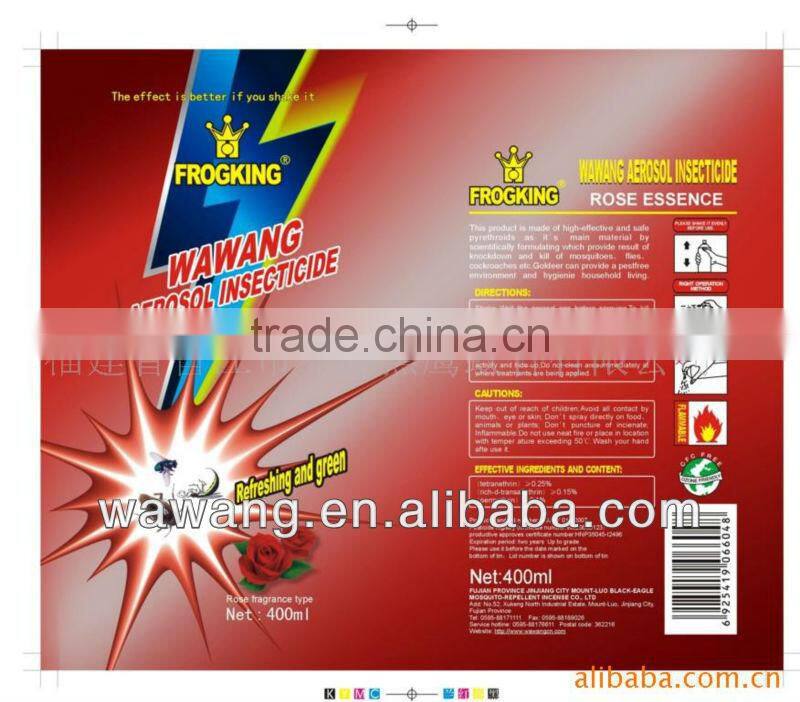 Household Insecticide aerosol of rose scent