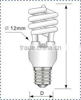 half spiral energy saving bulb e27