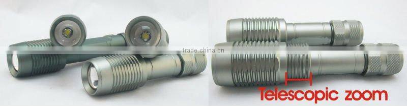 nice design xml t6 telescopic dimmable highlight flash led light