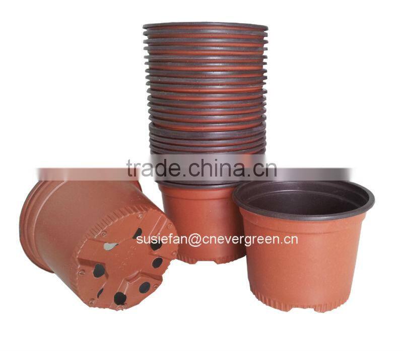 9cm double color pp disposable plastic flower garden pots