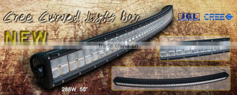 High performance! curved offroad led light bar 24w/36w/60w/72w/120w/180w/240w/288w led light bar with CE RoHS 4x4 led light bar