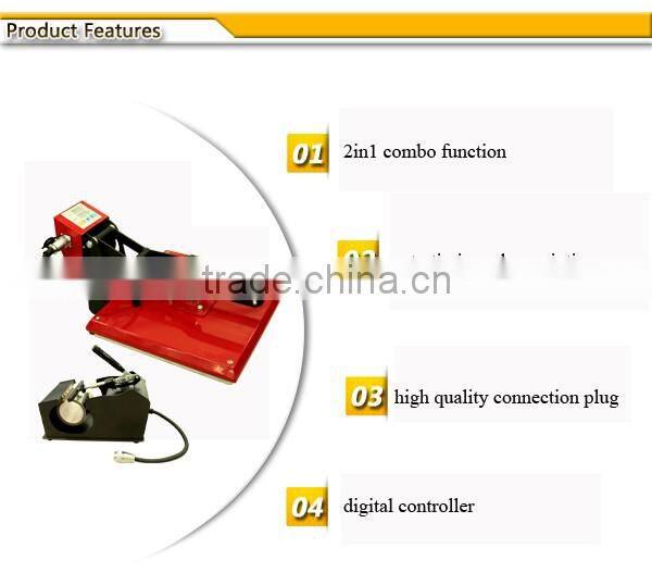 Hot Sale Fashion 2In1 Combo Machine Manufacturers Sublimation Mug and T shirt Heat Press
