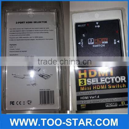 MINI HDMI SWITCH 3 INPUT 1 OUTPUT WITH REMOTE CONTROL