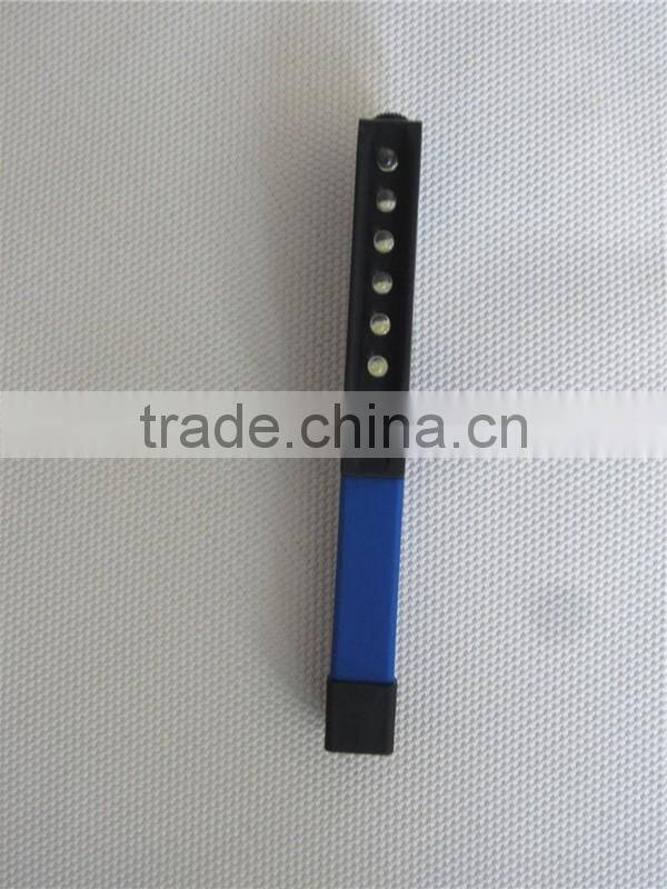 Portable Supe Power 6 Led Pen Torch Light With Clip