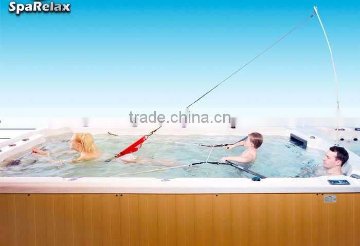 2016 Top quality fiberglass balboa control spa pumps acrylic luxury spa tub outdoor massage swim spa
