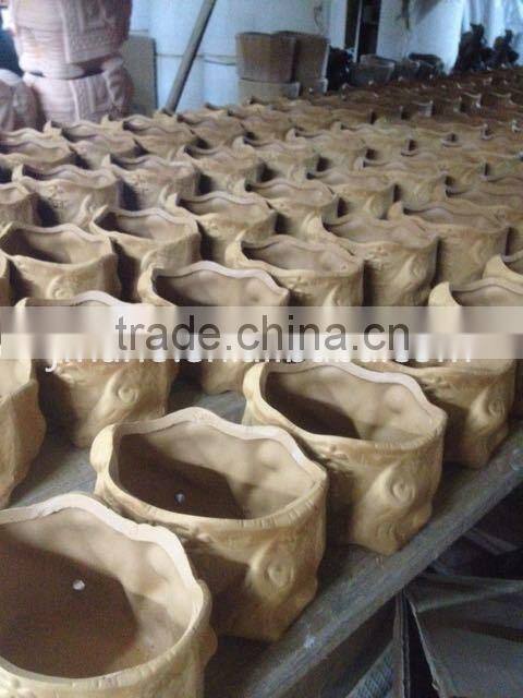 Succulent plant small indoor stone flowerpot