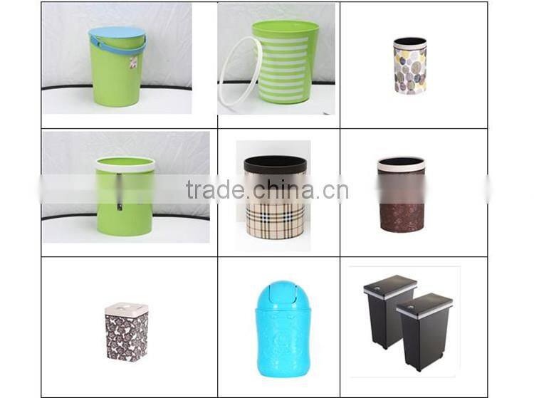Plastic Printing Wastebasket Trash Can Containers 12L