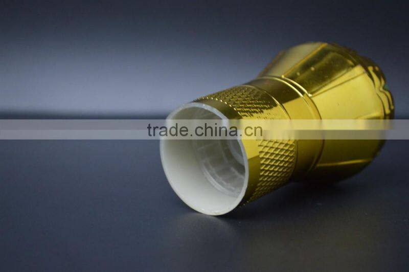 Beautiful aluminium wine bottle cap with green red bead