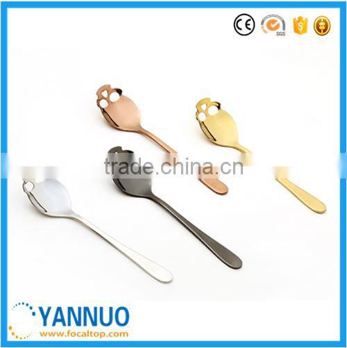 Easter Syle Skull Vacuum Plating Stainless Steel Spoons