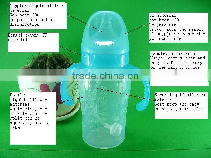 BPA free silicone baby bottle for baby