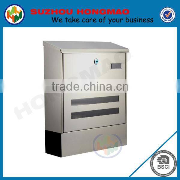 Large Capacity outdoor mailbox steel letter box with newspaper holder